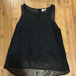 Love on a Hanger Black Asymmetrical Sleeveless Tank